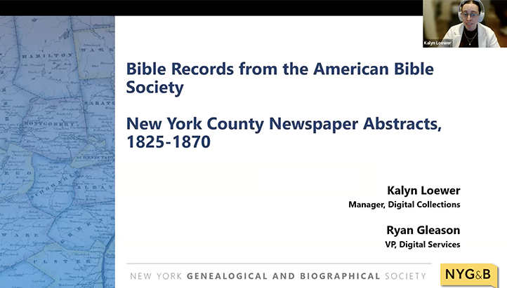 Close Up Cover Bible Records from the American Bible Society/NY County Newspaper Abstracts