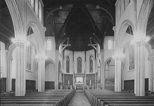 Interior of a Catholic church