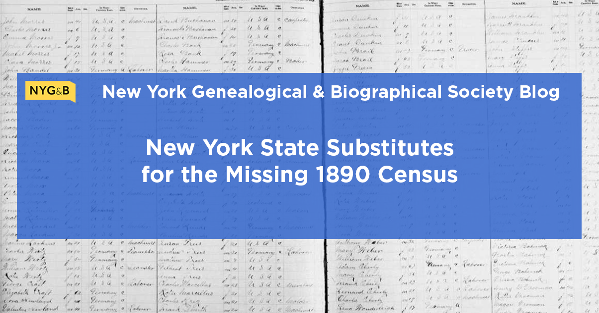 New York State substitutes for the missing 1890 census