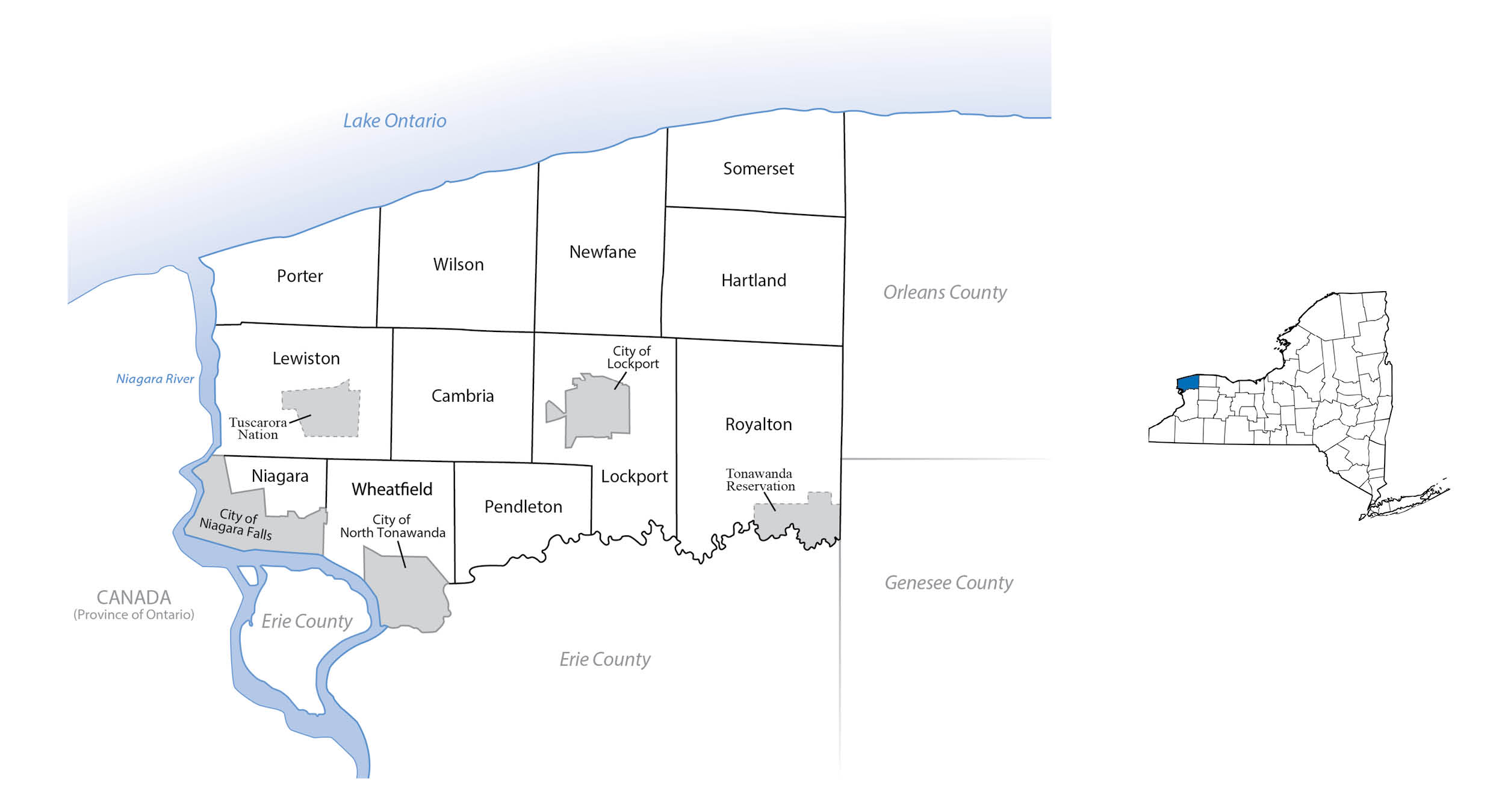 Niagara County Map