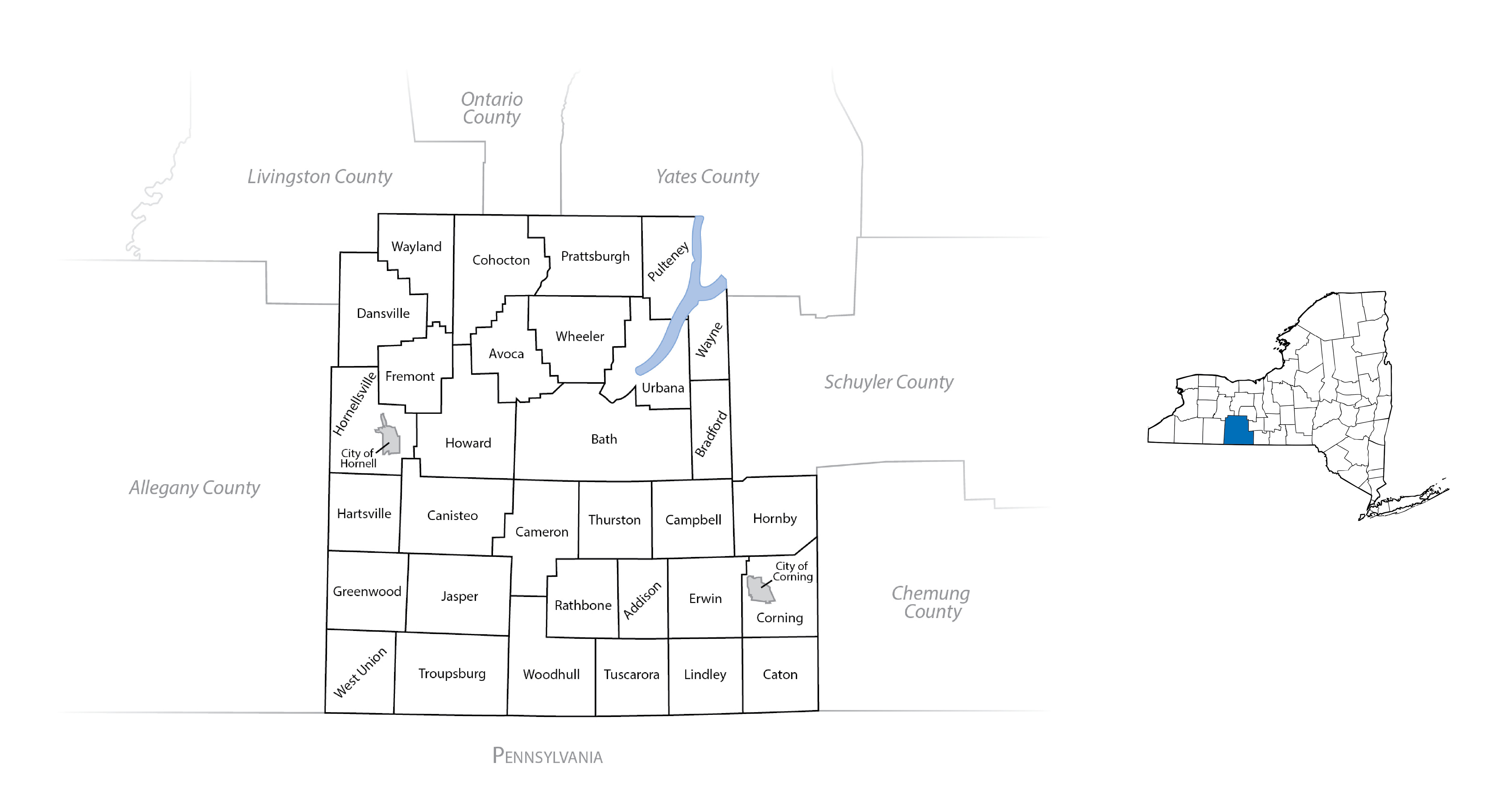 Steuben County Map